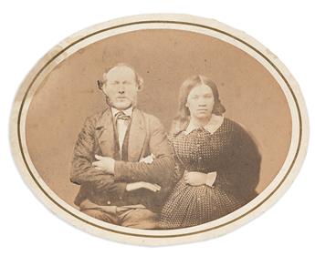 (PHOTOGRAPHY.) Early photograph of an interracial couple in Philadelphia.